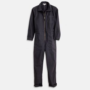 Alex Mill Judd Zip Front Jumpsuit in Washed Black
